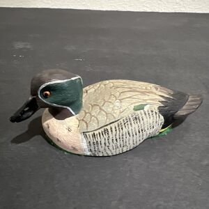 Ebeling & Reuss Mallard Duck Figurine Hand Painted Ceramic 5.5" L Vintage Taiwan